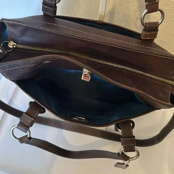 Coach F14015 Chelsea Leather Chocolate Brown Satchel Shoulder Bag - Picture 10 of 12